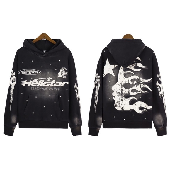 Hellstar Other - Hellstar Black Hoodie with Star Accents